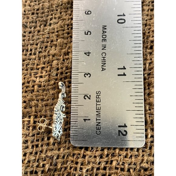 Paz Isreali Earrings Vintage Heirloom Scroll Filigree Pierced 925 Silver 7004 - Picture 2 of 6